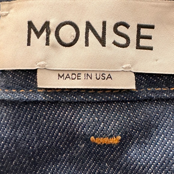 MONSE Upside Down Denim Mini Skirt - Picture 6 of 13